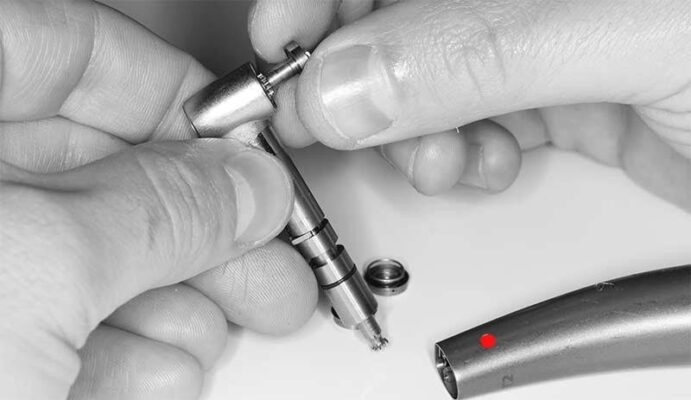 changing a dental handpiece rotor in t2 line from Sirona handpiece