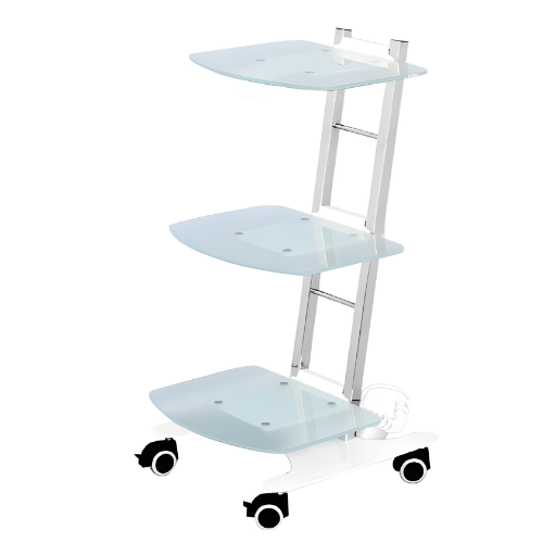 CF3V Premium 3-hyllyinen sähköistetty siirrettävä hammaslääkärikärry lasihyllyillä