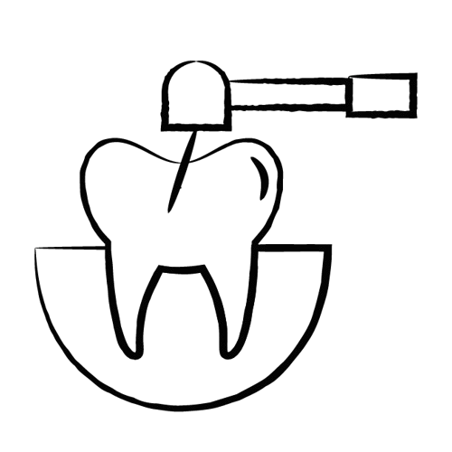 Icône représentant un traitement endodontique