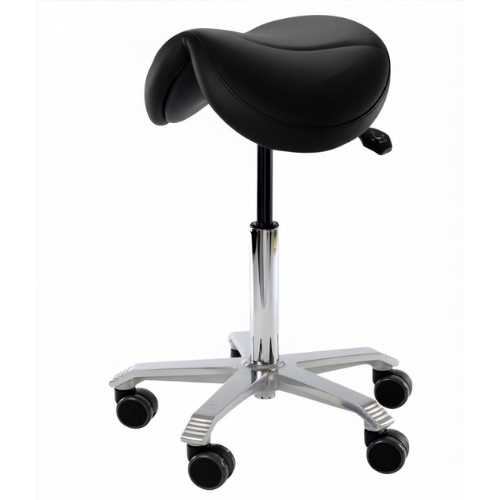 Jumper Standard Ergonominen satulajakkara - leveä istuin - musta