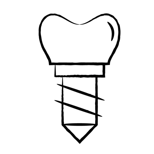 icône d'entretien des implants transparente