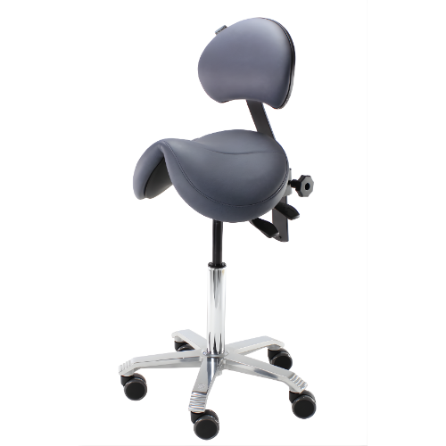 Jumper Plus Ergonominen satulajakkara - leveä istuin ja lantiotuki - musta